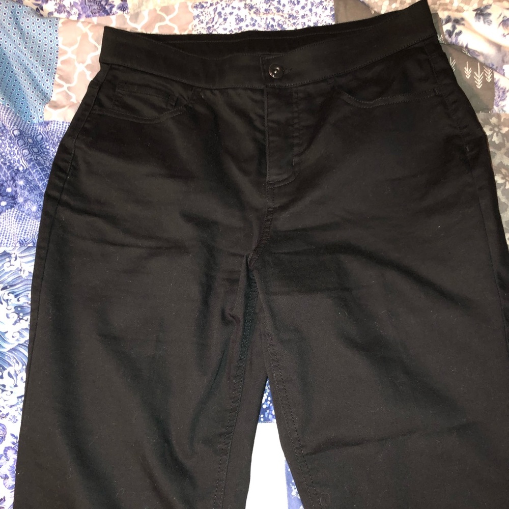 Denim & Co black petite pants